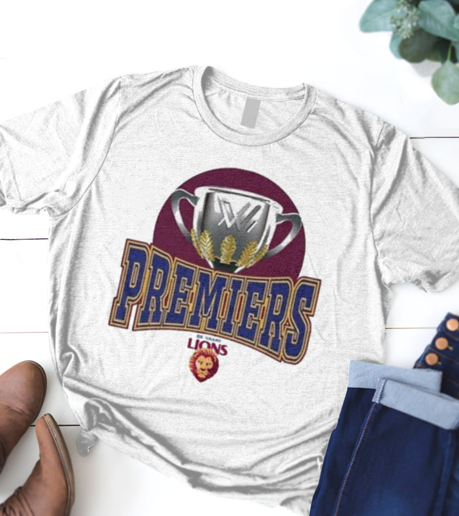 Premiers AFLW Brisbane Lions Champion Trophy T-Shirt
