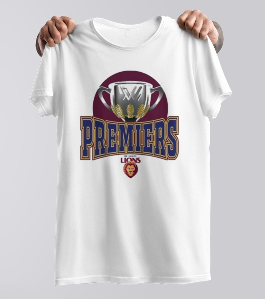 Premiers AFLW Brisbane Lions Champion Trophy T-Shirt
