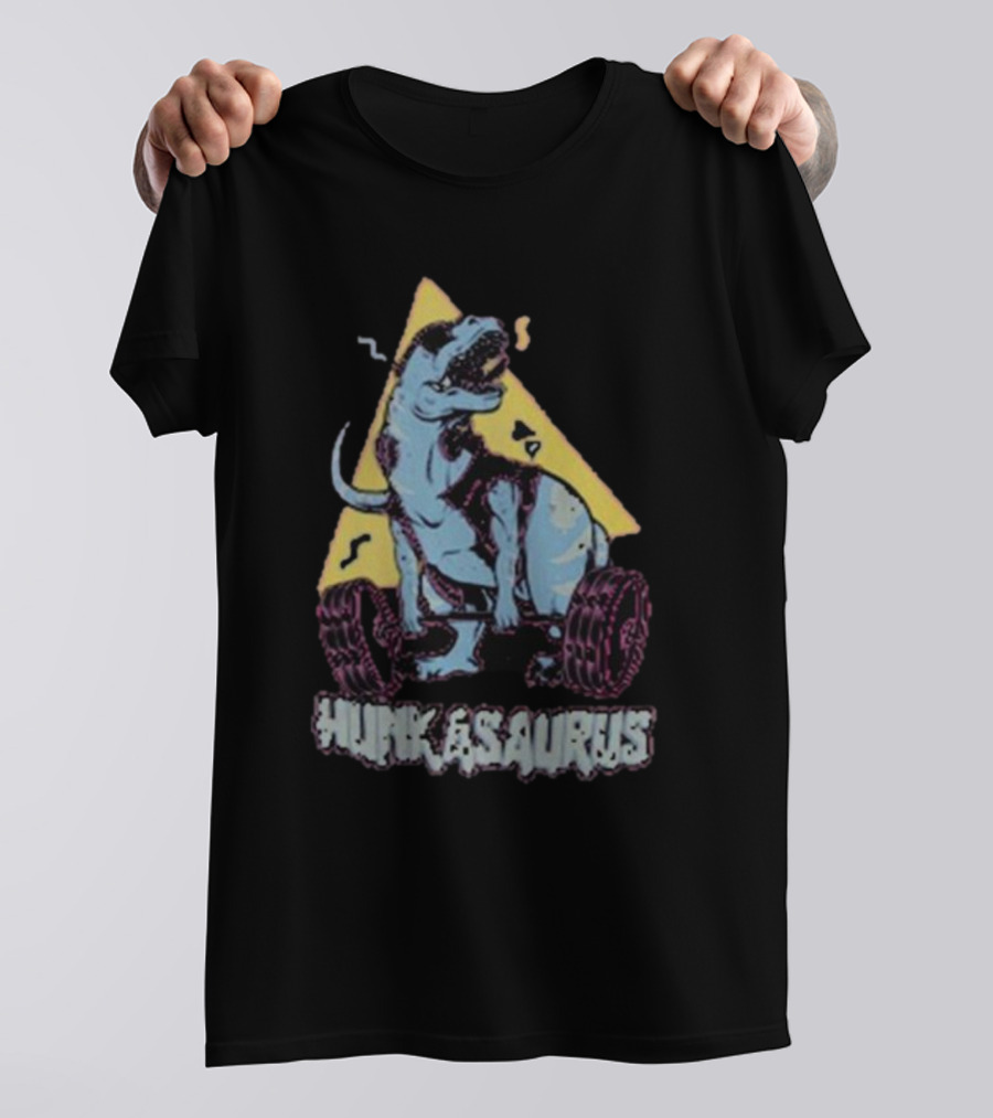 Hunkasaurus Dinosaur Weightlifting Icon Fitness Motivation T-Shirt