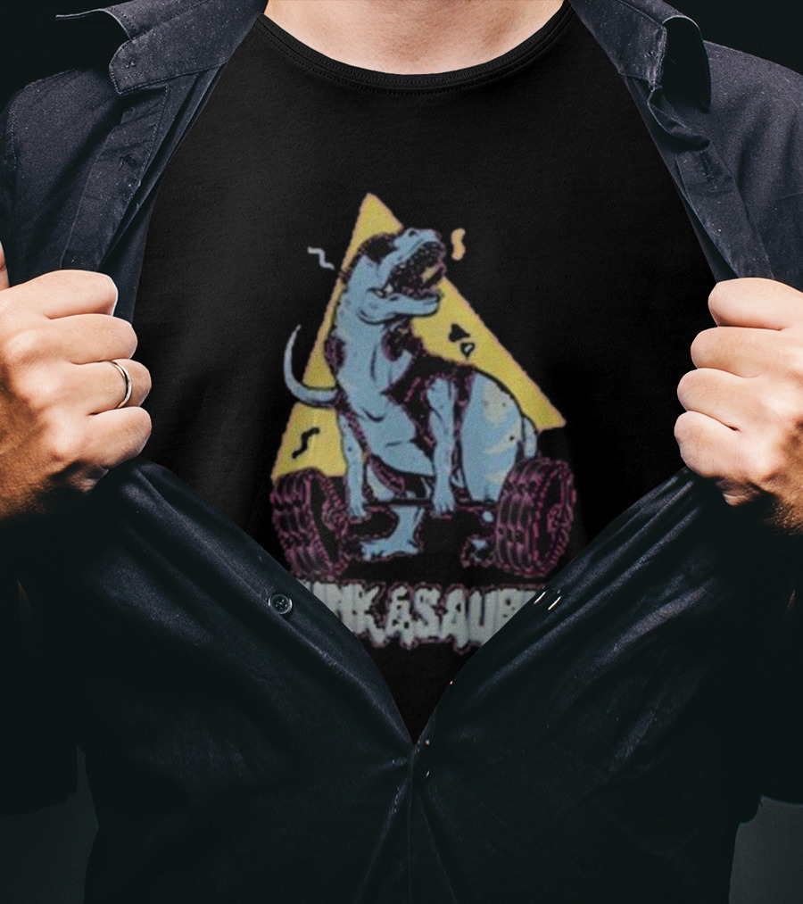 Hunkasaurus Dinosaur Weightlifting Icon Fitness Motivation T-Shirt