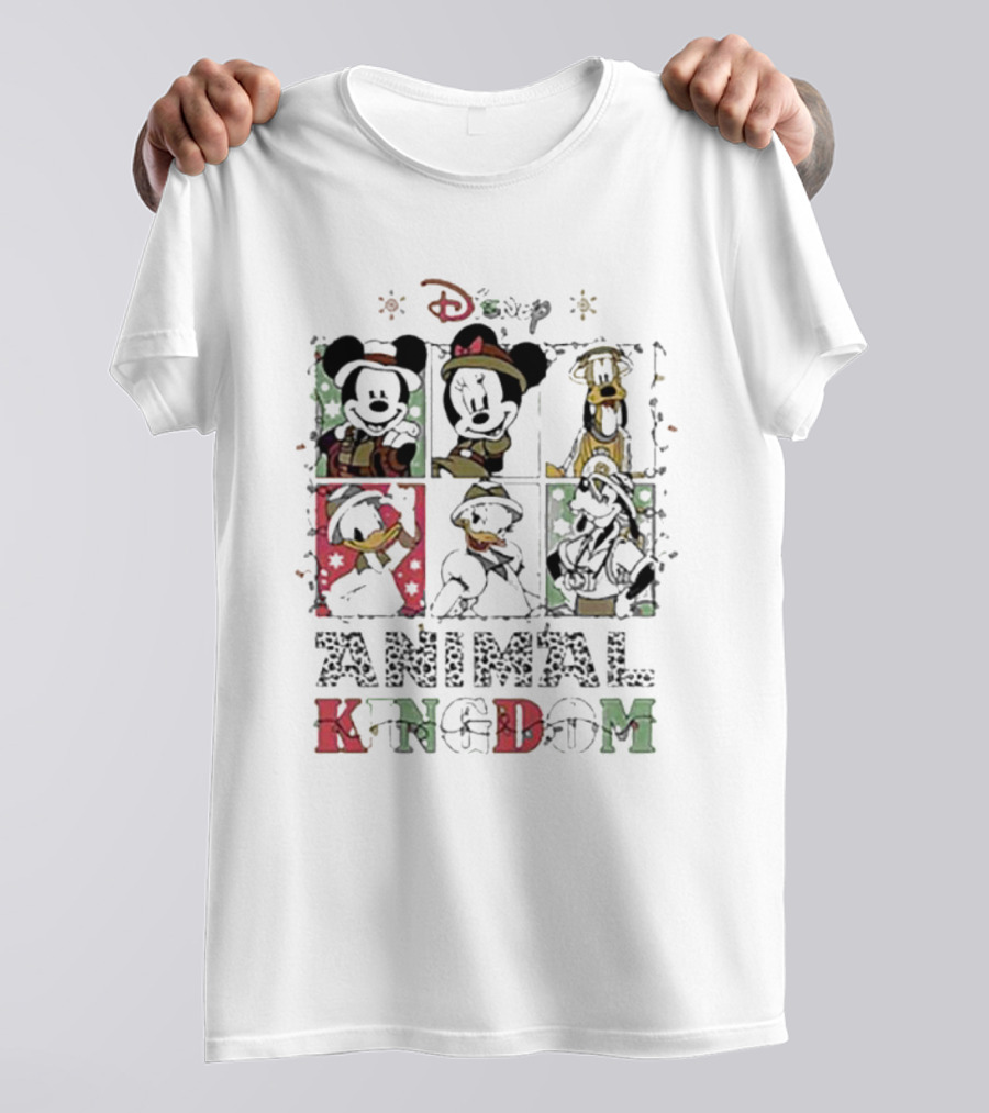Disney Christmas Mickey Minnie Goofy Donald Animal Kingdom T-Shirt