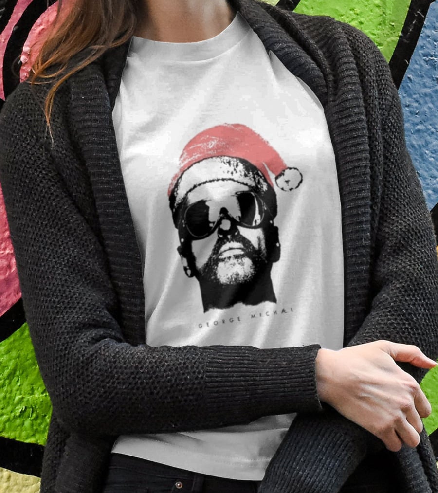George Michael Santa Hat Christmas T-Shirt