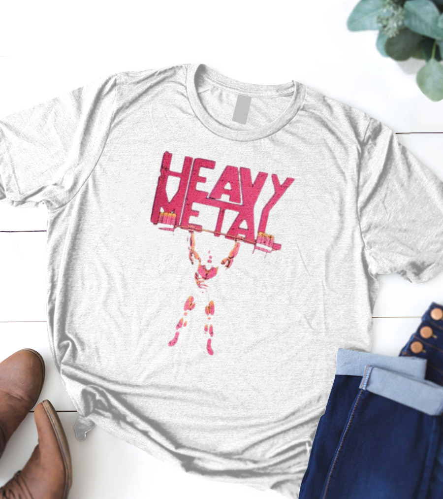 HEAVY METAL OVERHEAD PRESS LIFTING BARBELL T-Shirt