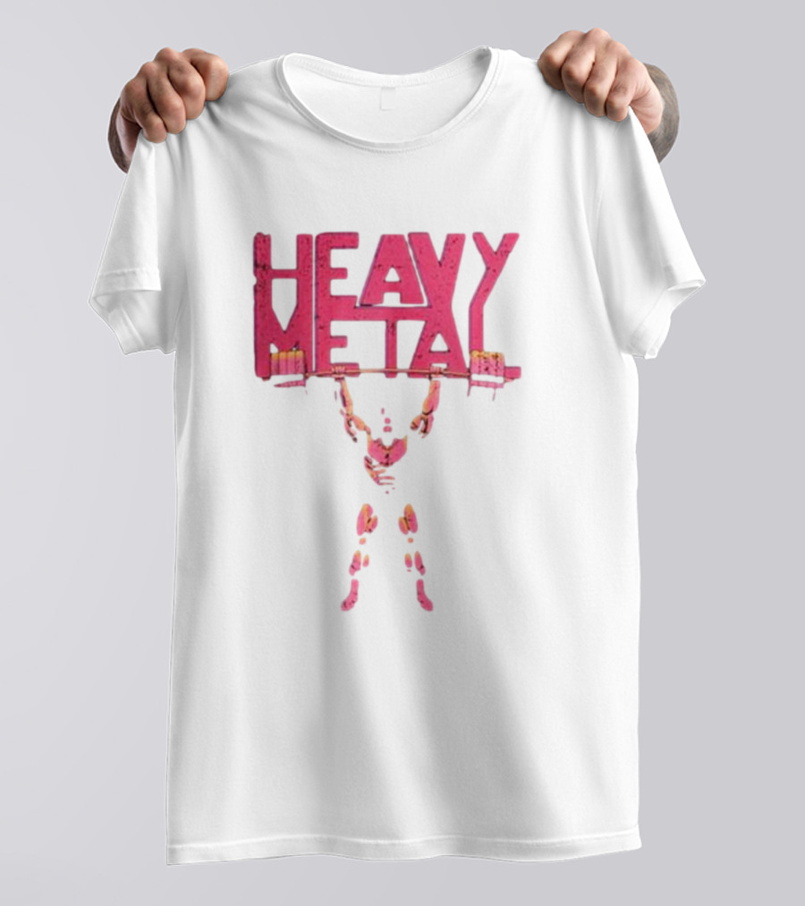 HEAVY METAL OVERHEAD PRESS LIFTING BARBELL T-Shirt