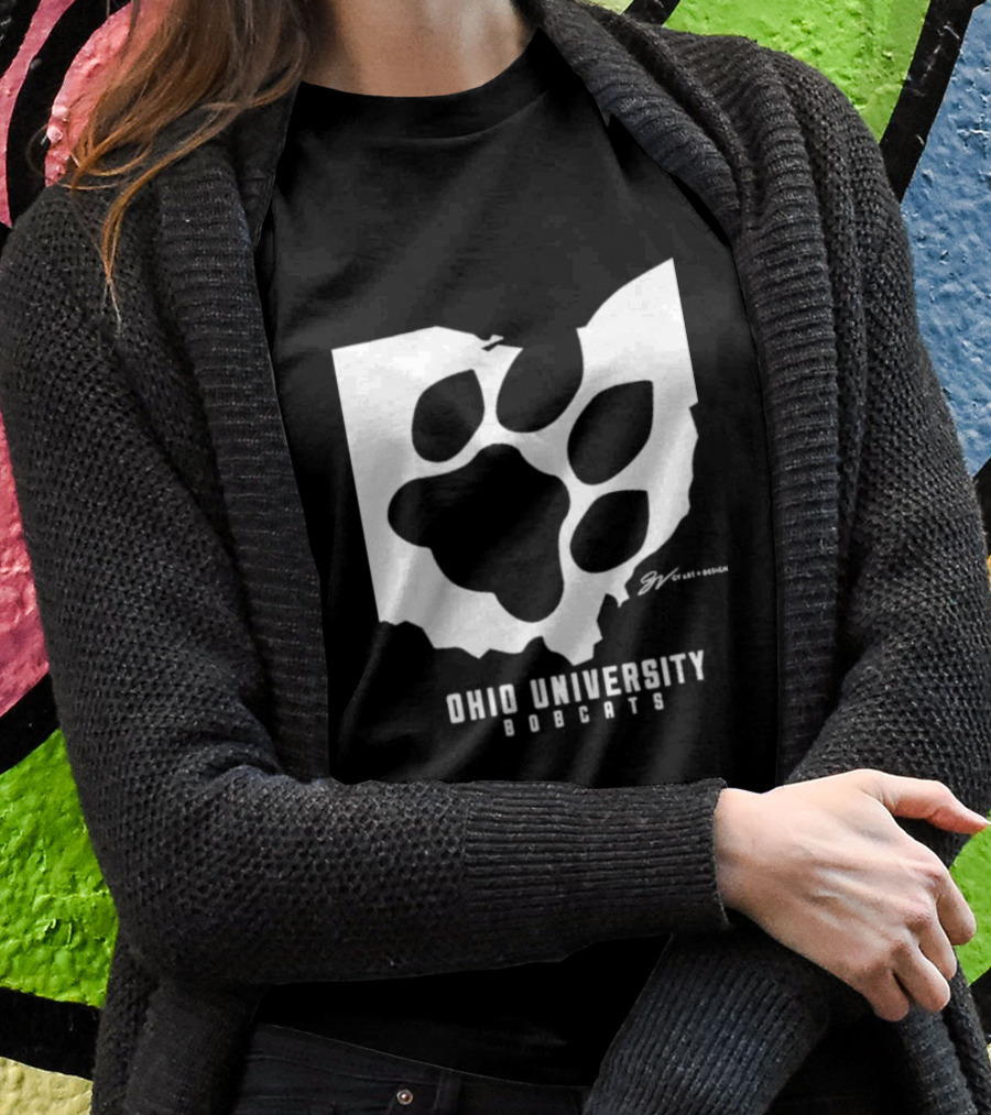 Ohio University Bobcats Paw Prints T-Shirt