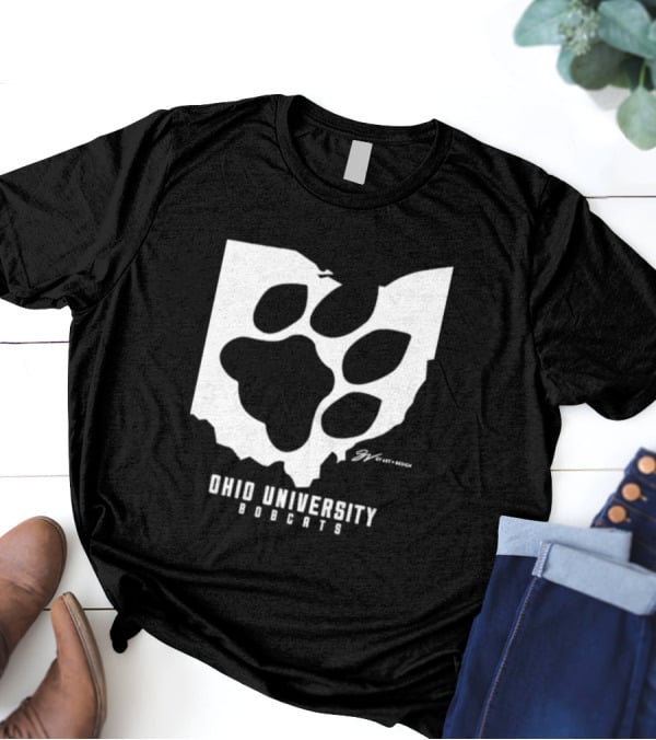 Ohio University Bobcats Paw Prints T-Shirt