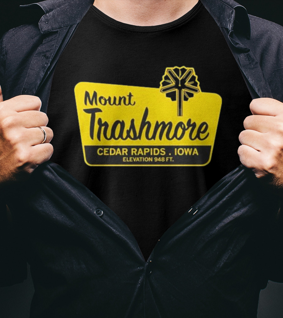 Mount Trashmore Cedar Rapids Iowa Elevation 948 Ft T-Shirt
