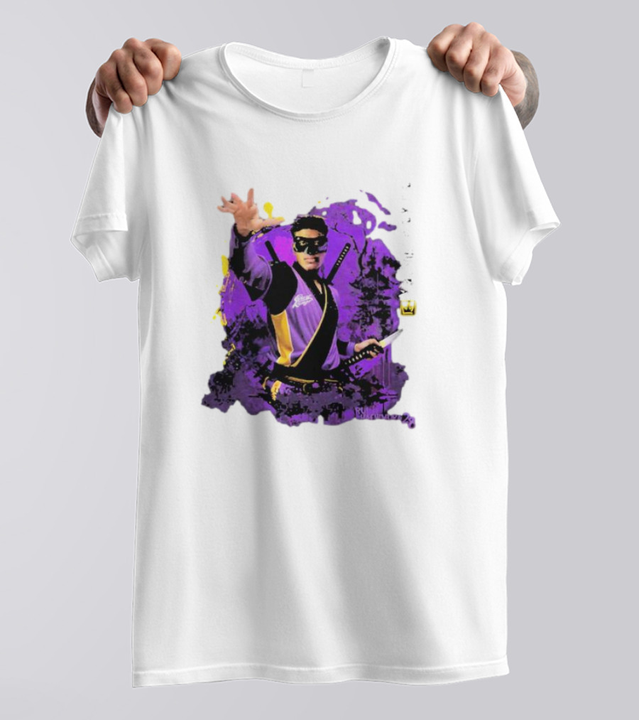 Rui Hachimura Japan Ninja Basketball Player 28 Manga Style Action Pose T-Shirt
