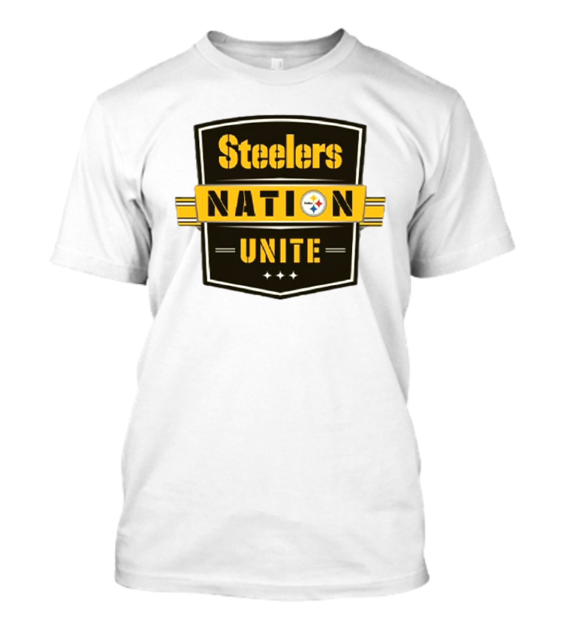Steelers Nation Unite Emblem With Stars And Iconic Team Colors T-Shirt