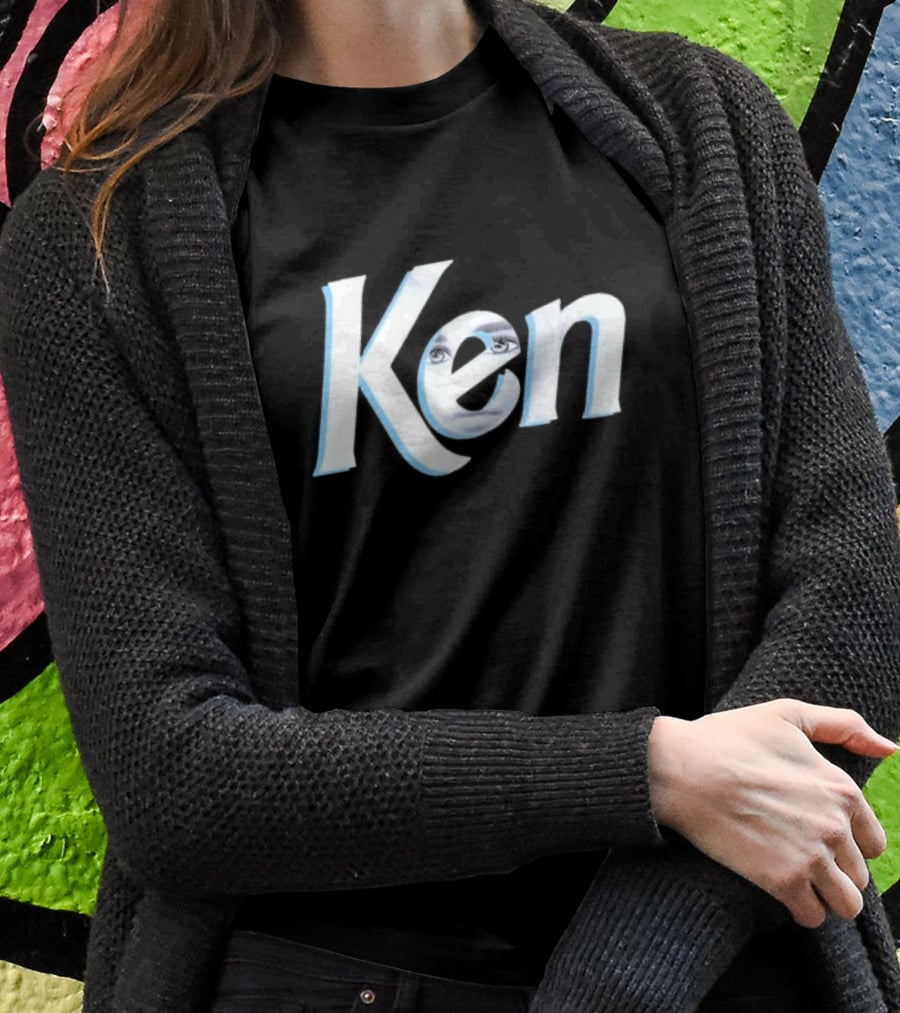 Ken Barbie Face In Text T-Shirt