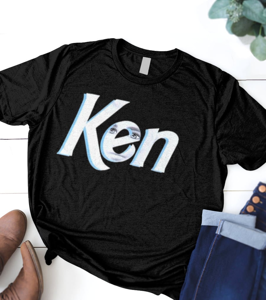 Ken Barbie Face In Text T-Shirt