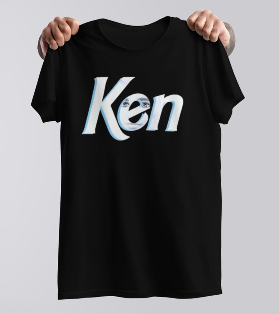 Ken Barbie Face In Text T-Shirt