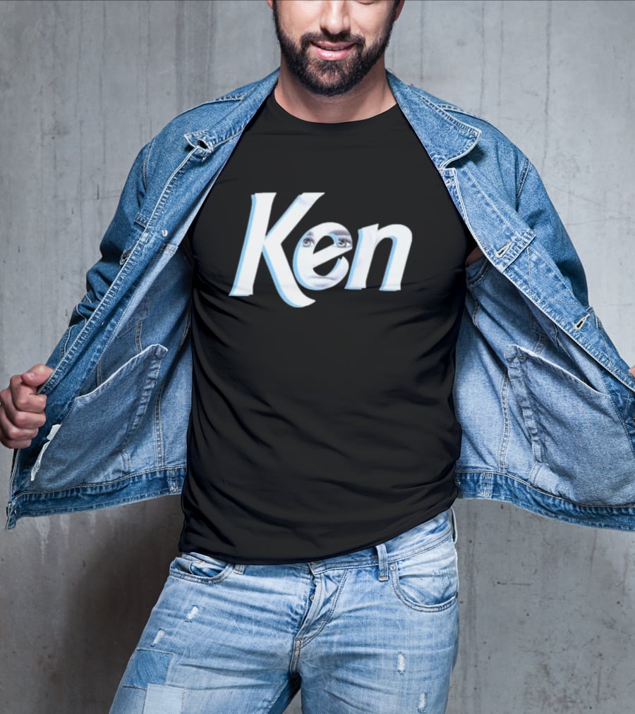 Ken Barbie Face In Text T-Shirt