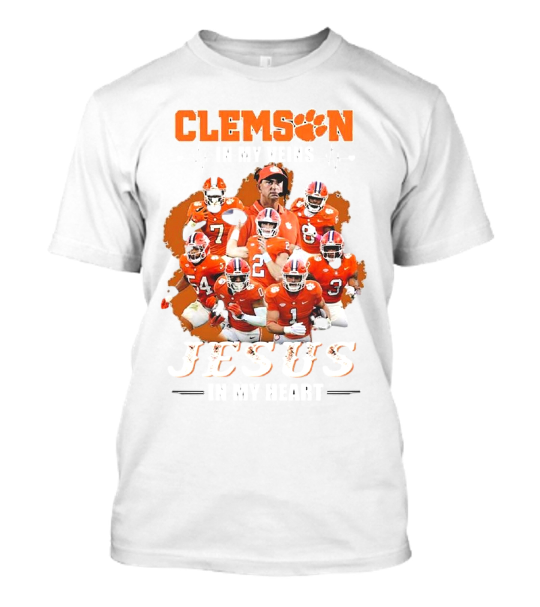 Clemson Football Passion Jesus Faith Tigers Team Spirit T-Shirt