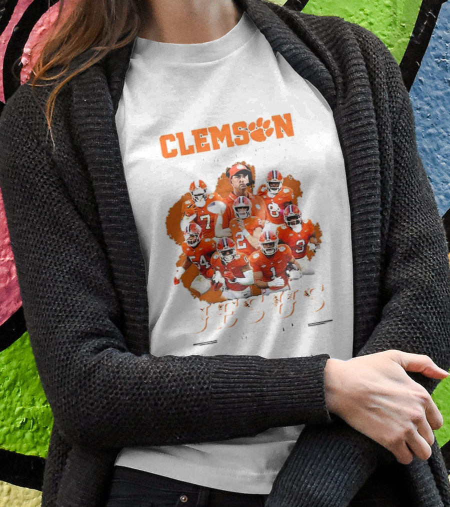 Clemson Football Passion Jesus Faith Tigers Team Spirit T-Shirt