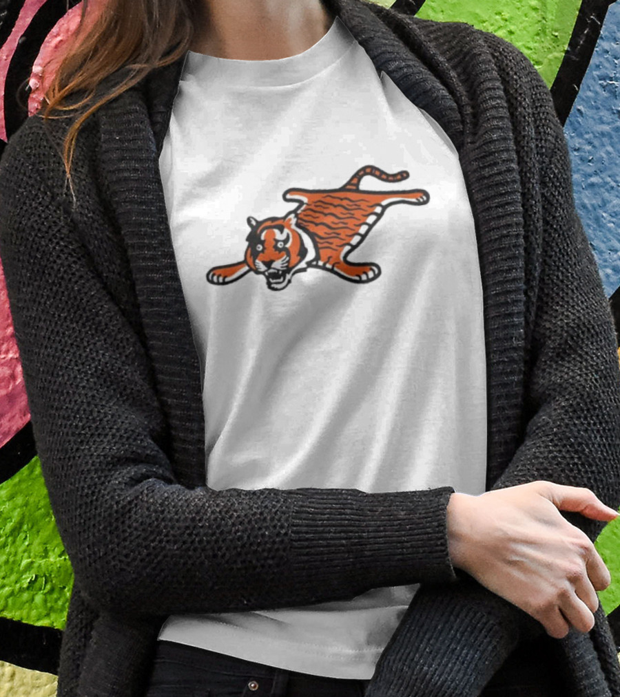 Cincinnati Bengals Funny Flat Mascot Tiger T-Shirt
