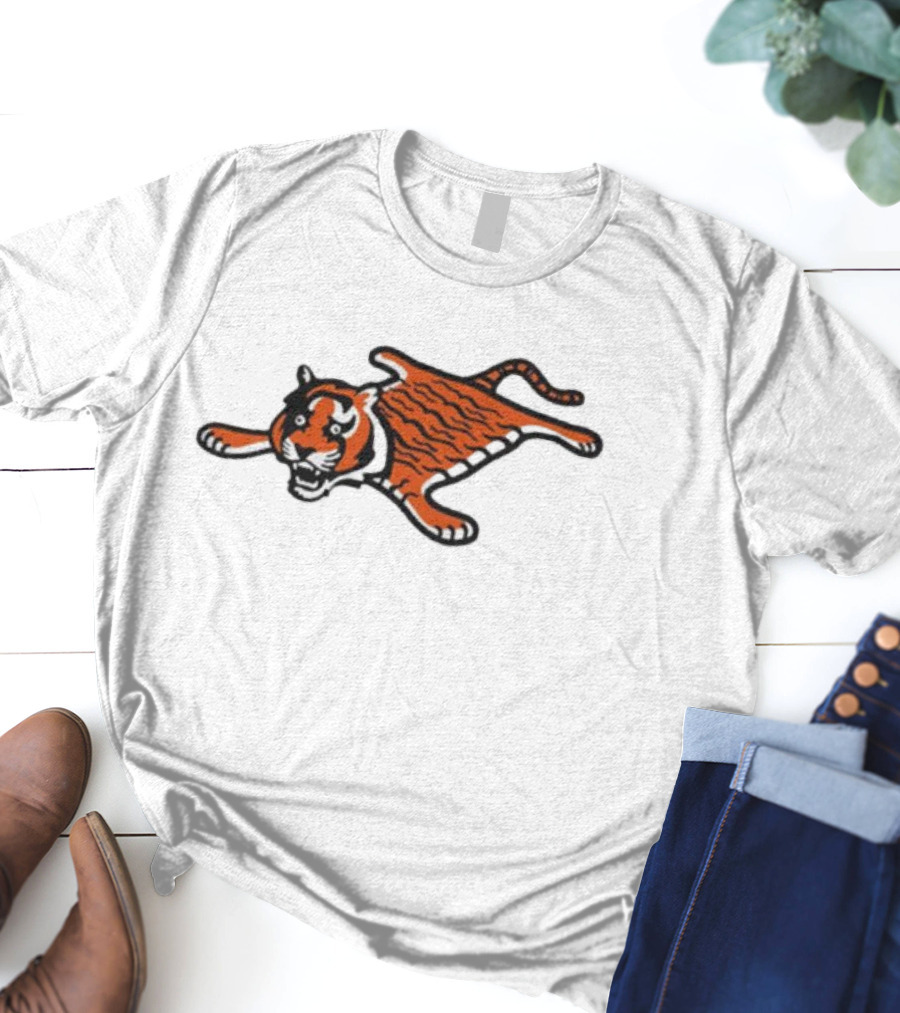 Cincinnati Bengals Funny Flat Mascot Tiger T-Shirt