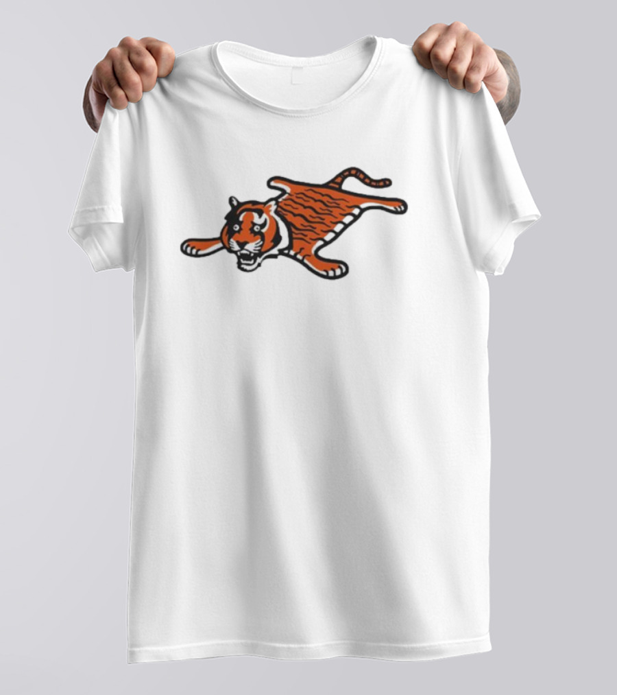 Cincinnati Bengals Funny Flat Mascot Tiger T-Shirt