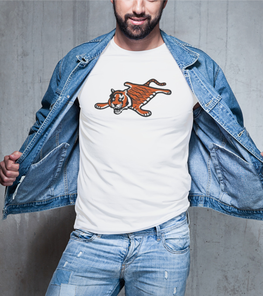 Cincinnati Bengals Funny Flat Mascot Tiger T-Shirt