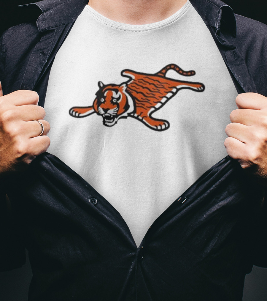 Cincinnati Bengals Funny Flat Mascot Tiger T-Shirt