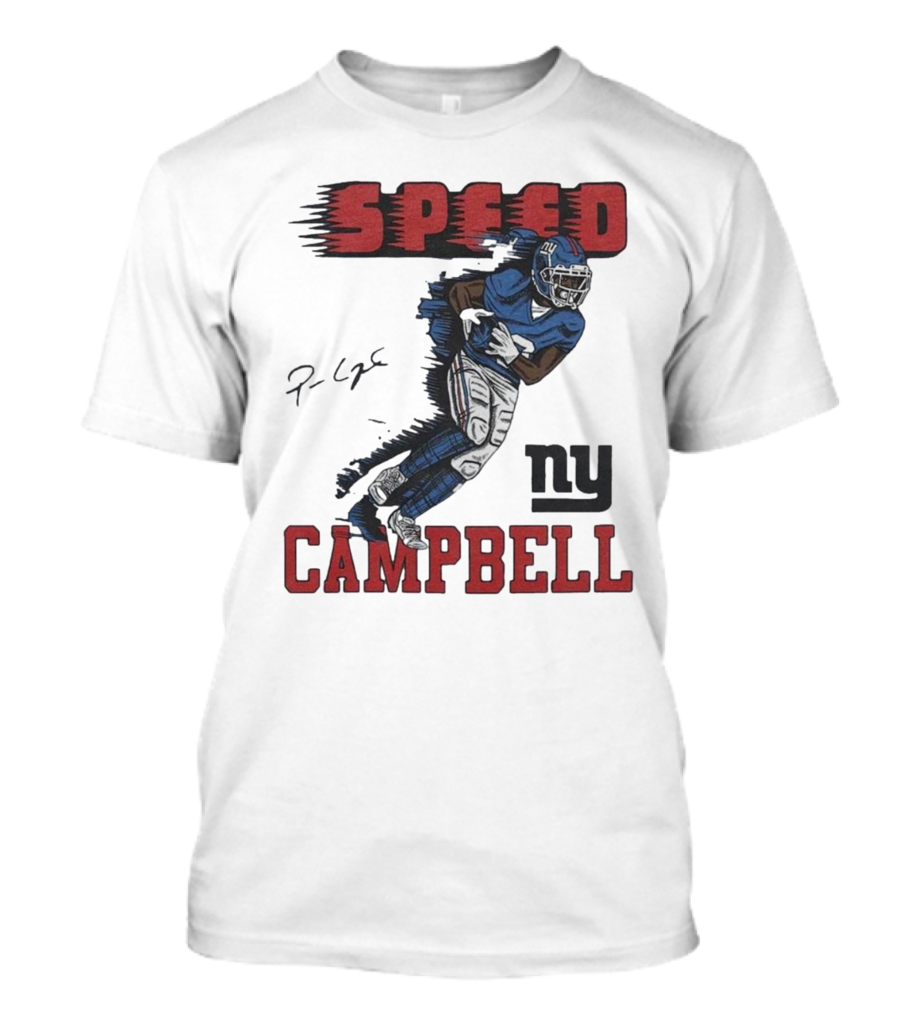 Giants Speed Campbell Signature NY Football T-Shirt