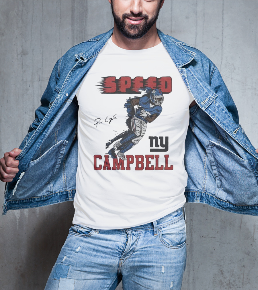 Giants Speed Campbell Signature NY Football T-Shirt