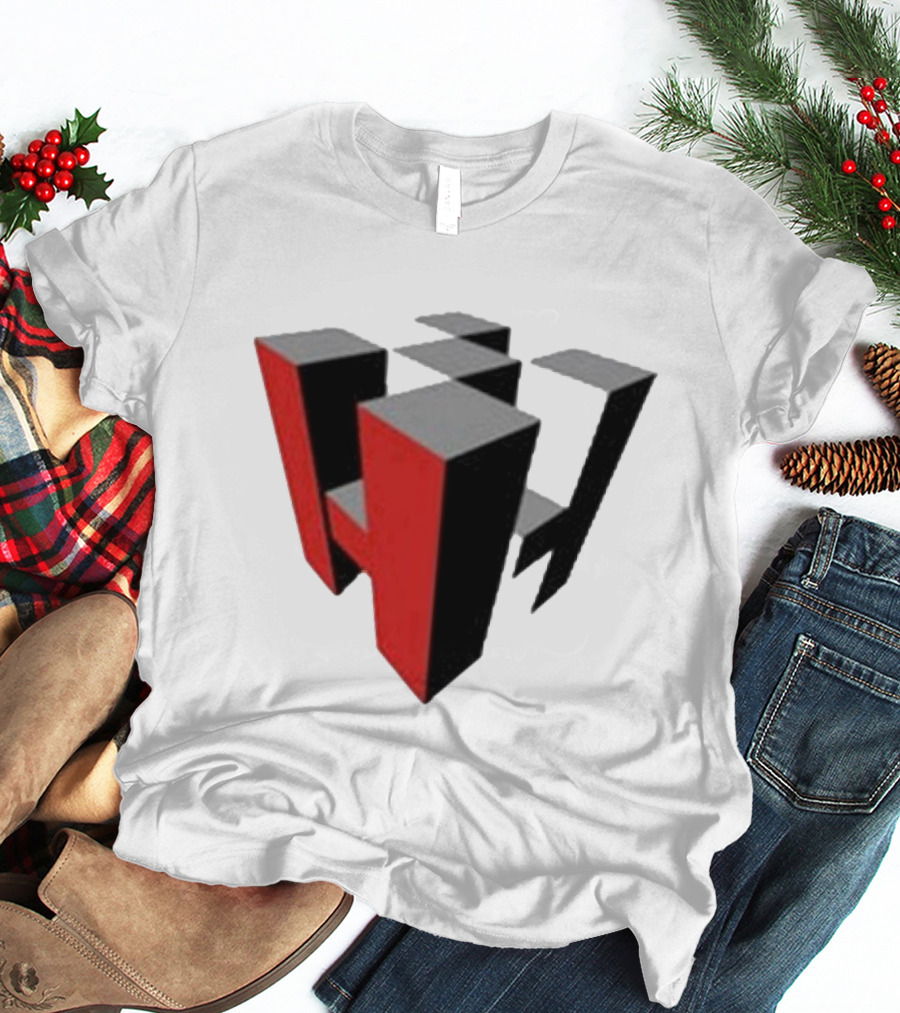 Hoonigan Big Block Red Black 3D Checkerboard T-Shirt