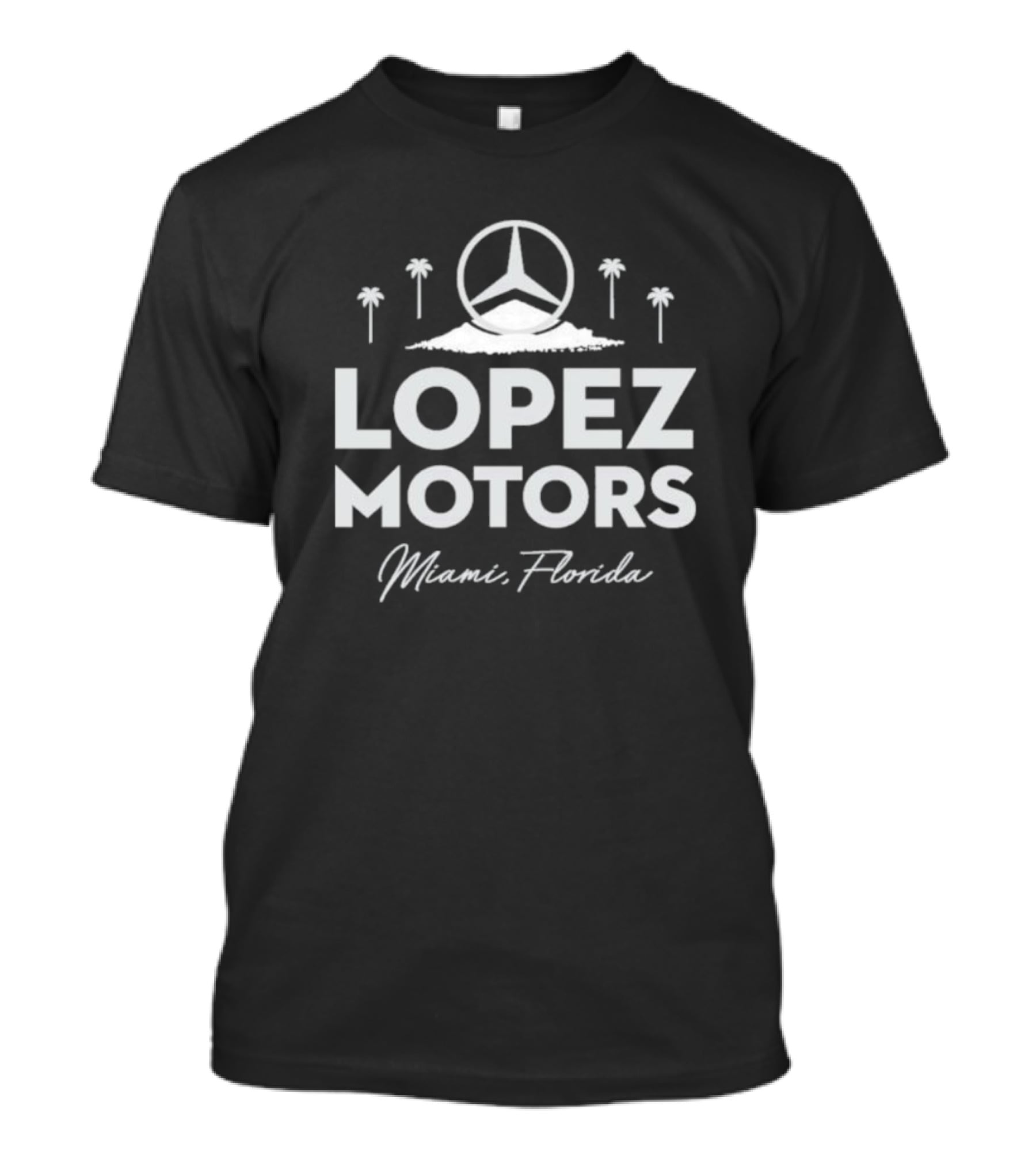 Mercedes Benz Lopez Motors Miami Florida Palms T-Shirt