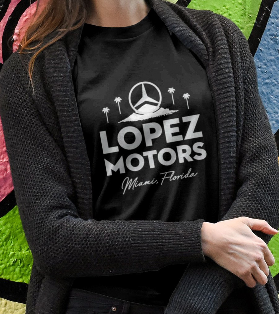 Mercedes Benz Lopez Motors Miami Florida Palms T-Shirt