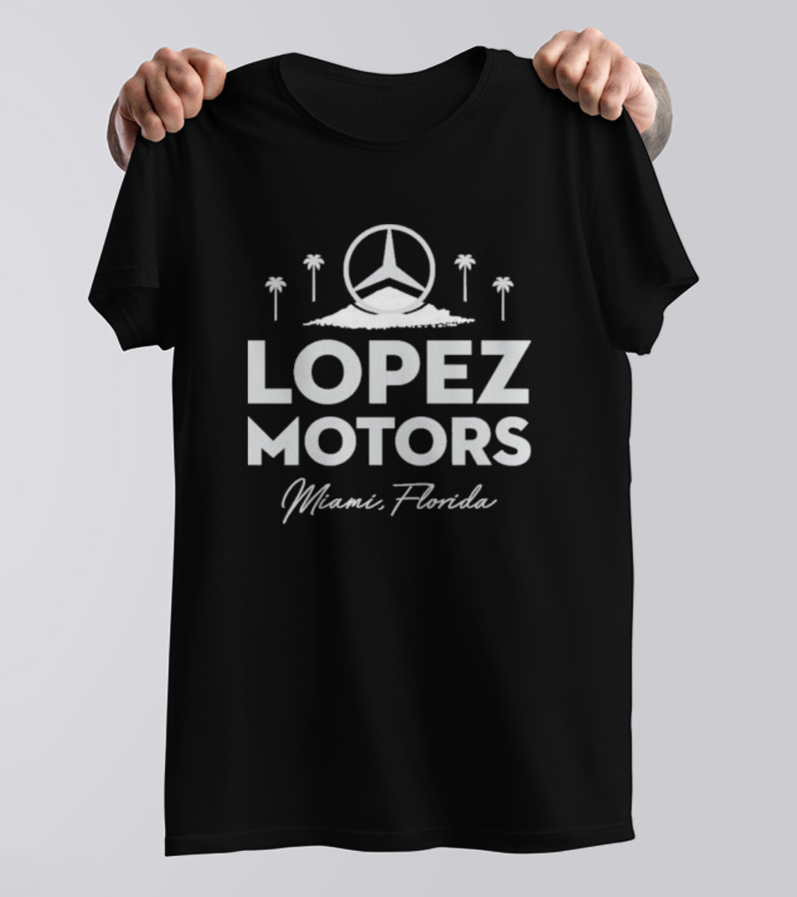 Mercedes Benz Lopez Motors Miami Florida Palms T-Shirt