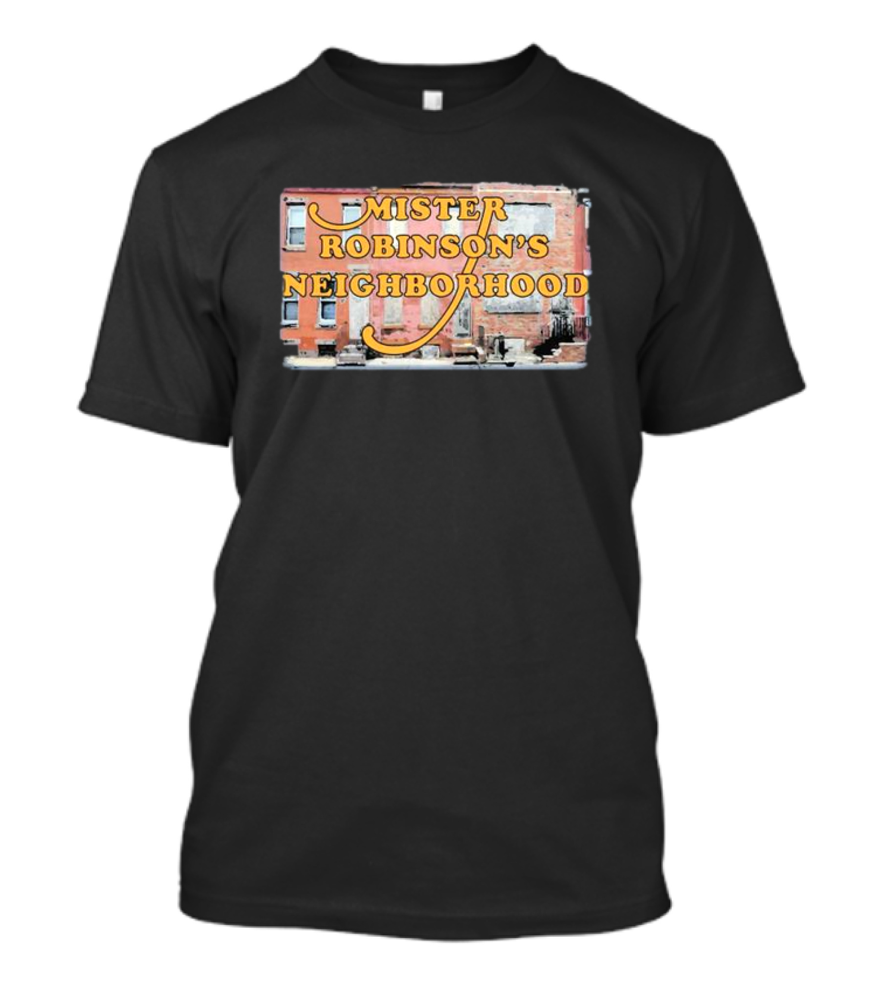 Mister Robinson's Neighborhood Urban Background Image T-Shirt