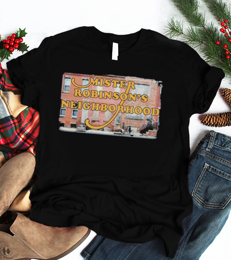 Mister Robinson's Neighborhood Urban Background Image T-Shirt