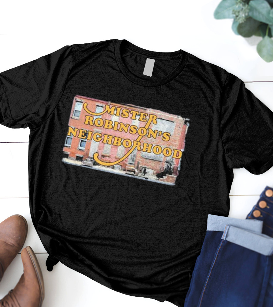 Mister Robinson's Neighborhood Urban Background Image T-Shirt