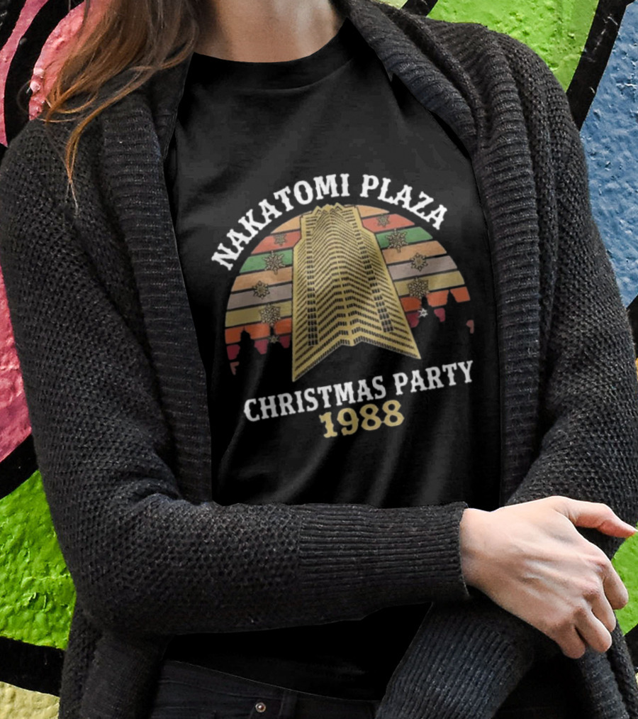 Nakatomi Plaza Christmas Party 1988 Festive Holiday Movie T-Shirt