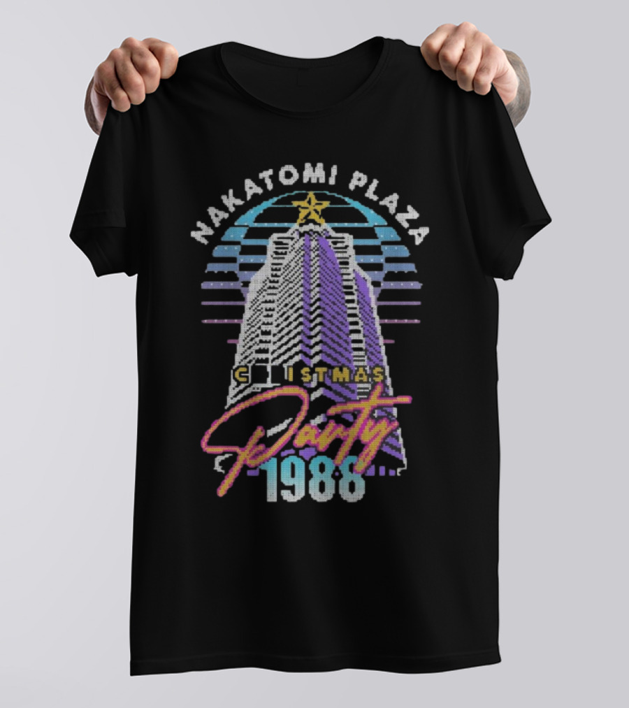Nakatomi Plaza Christmas Party 1988 Vintage Sweater Bruce Plaza T-Shirt