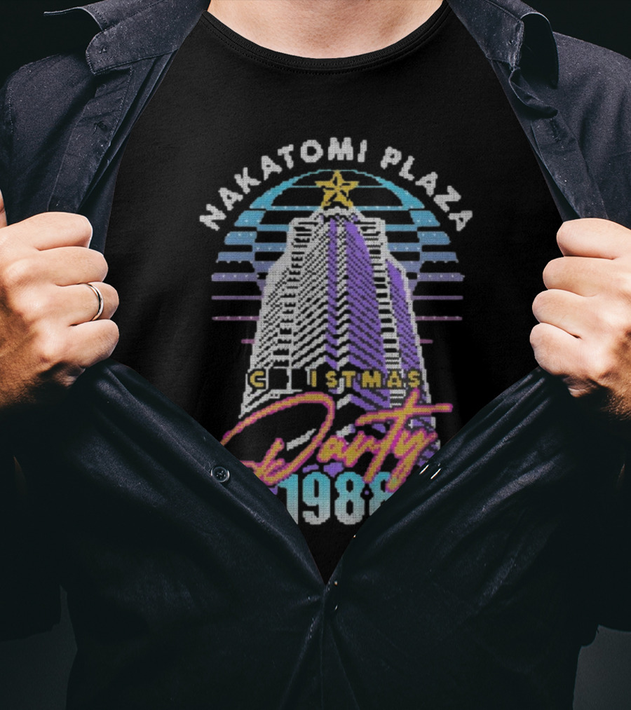 Nakatomi Plaza Christmas Party 1988 Vintage Sweater Bruce Plaza T-Shirt