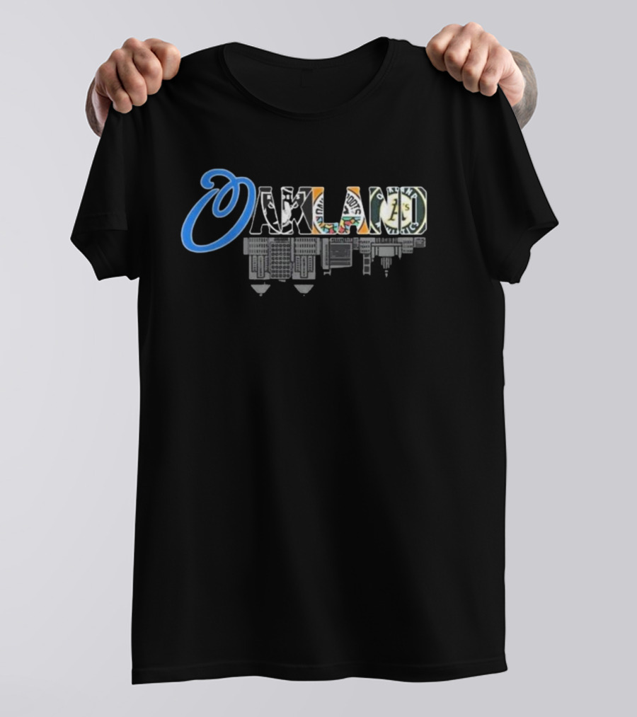 Oakland Skyline Athletics Warriors Raiders Influence T-Shirt