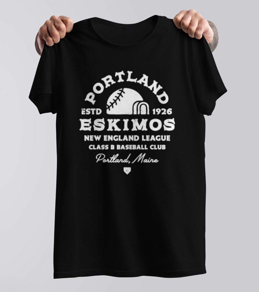 Portland Eskimos Estd 1926 New England League Class B Baseball Club Portland Maine T-Shirt