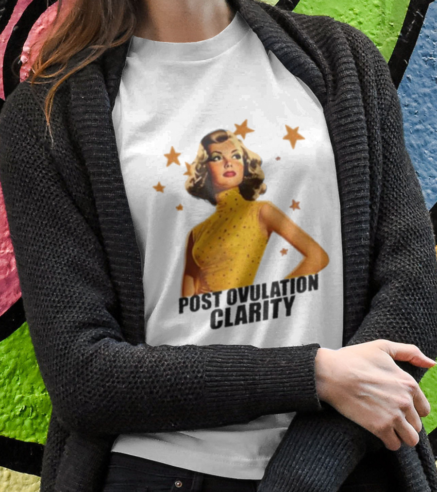 Retro Starburst Woman With Post Ovulation Clarity T-Shirt