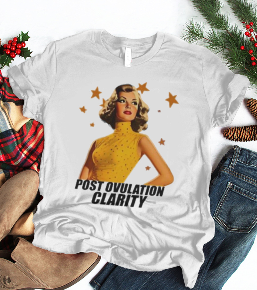 Retro Starburst Woman With Post Ovulation Clarity T-Shirt