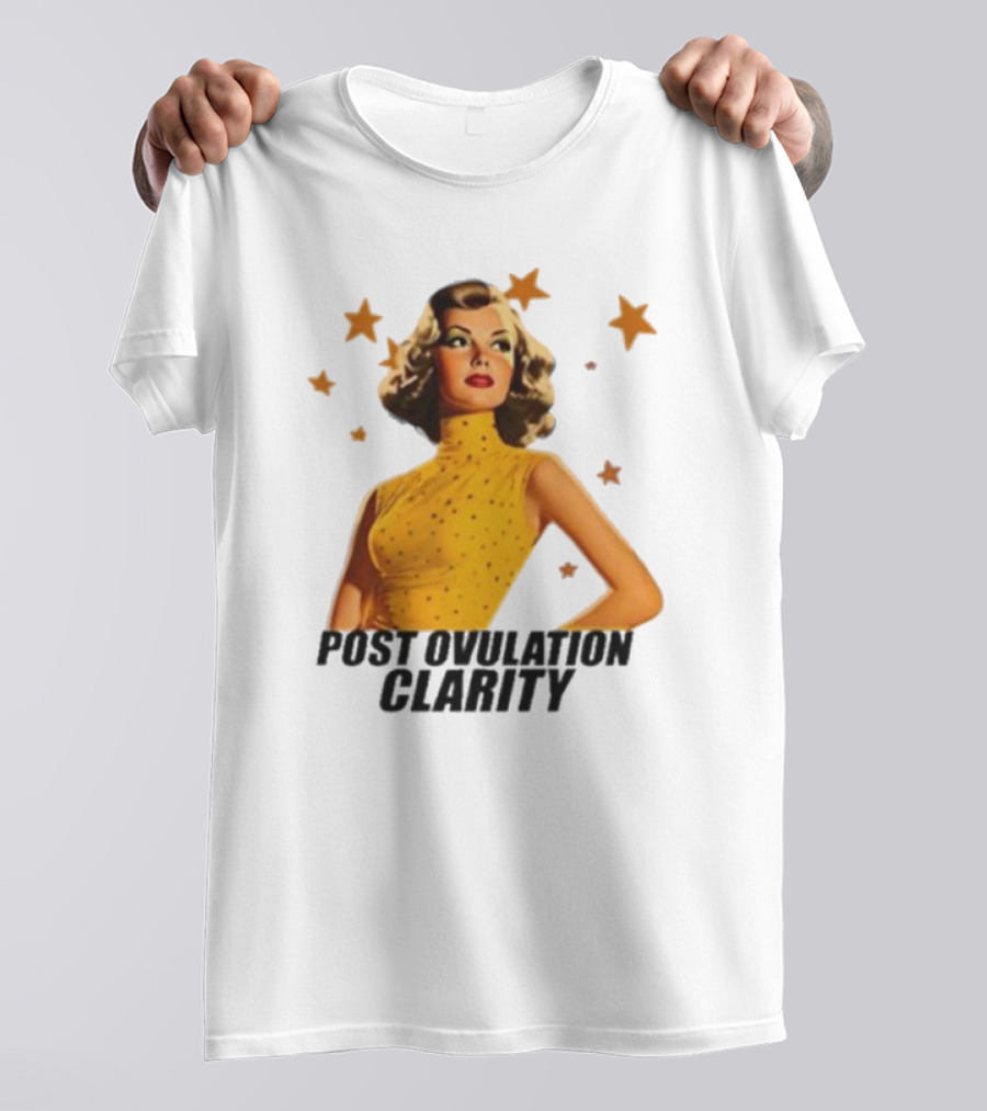 Retro Starburst Woman With Post Ovulation Clarity T-Shirt
