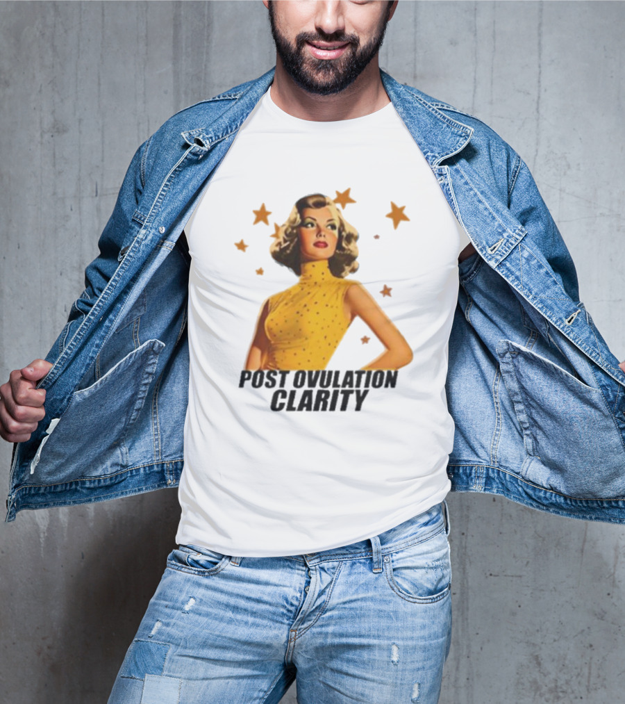 Retro Starburst Woman With Post Ovulation Clarity T-Shirt