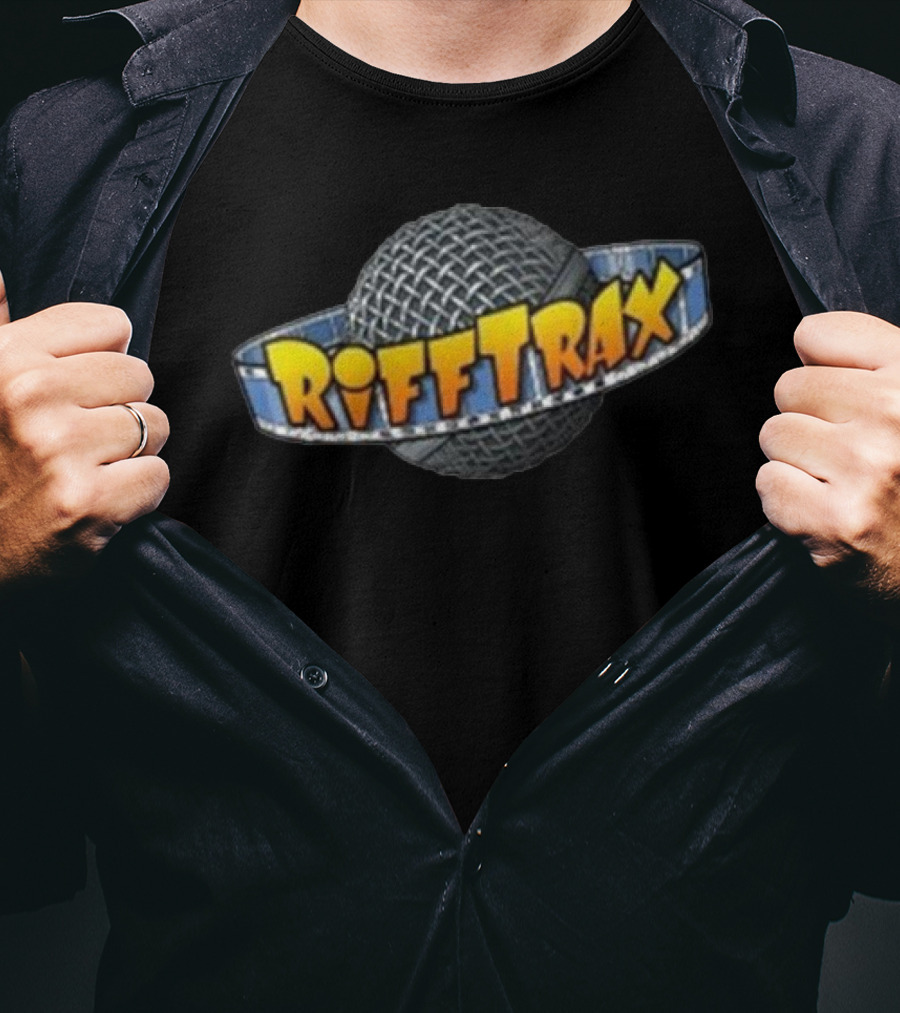 Riffplanet Rifftrax Microphone Planet Branding T-Shirt