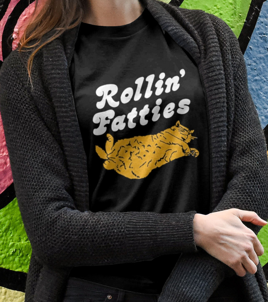 Rollin' Fatties Cat Comical Feline T-Shirt