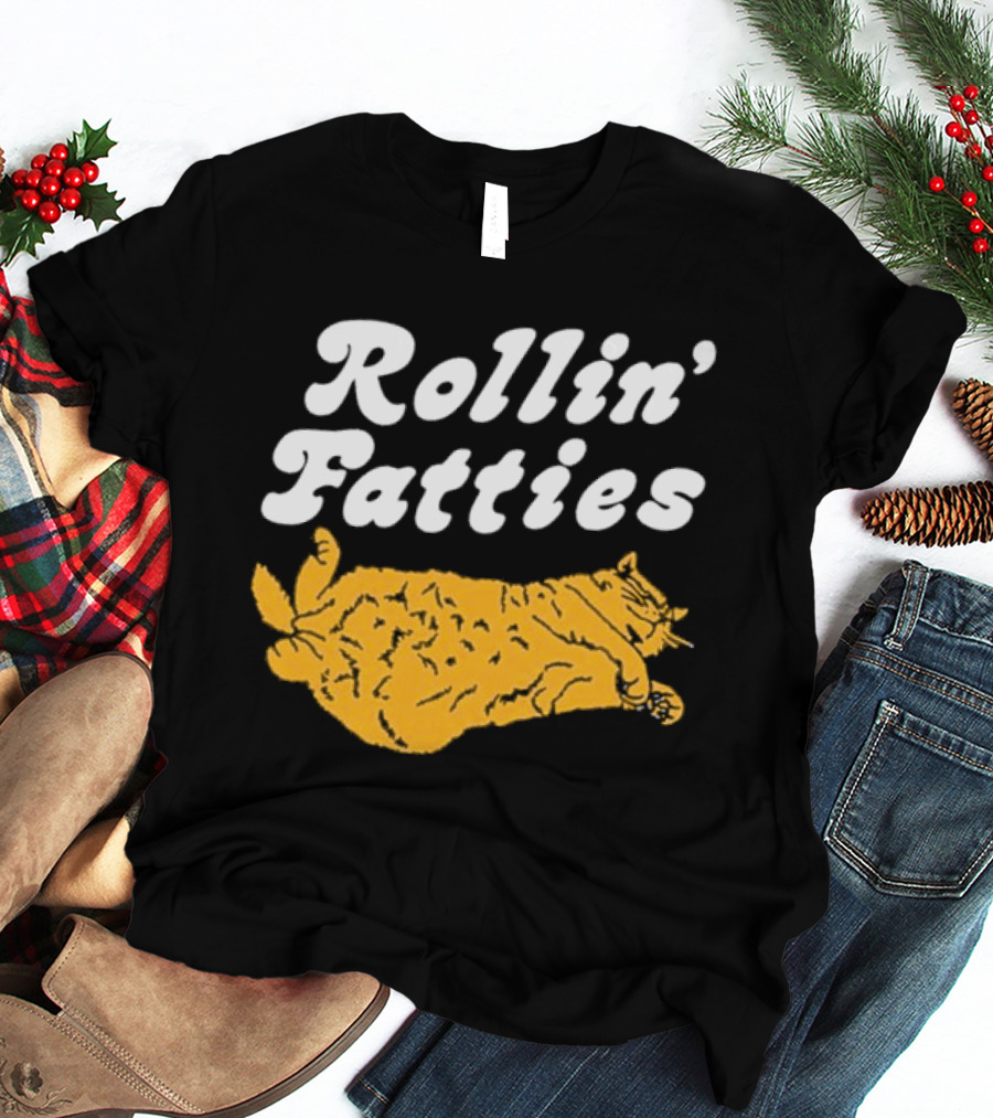 Rollin' Fatties Cat Comical Feline T-Shirt