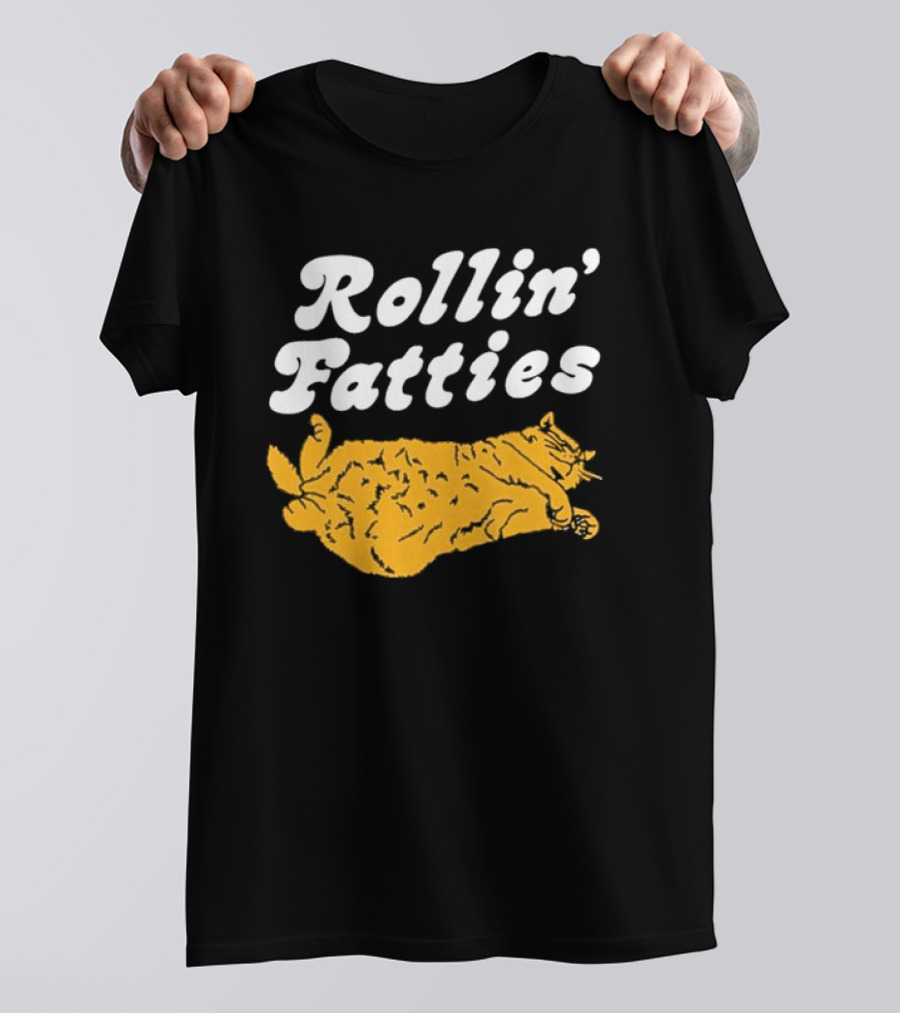Rollin' Fatties Cat Comical Feline T-Shirt