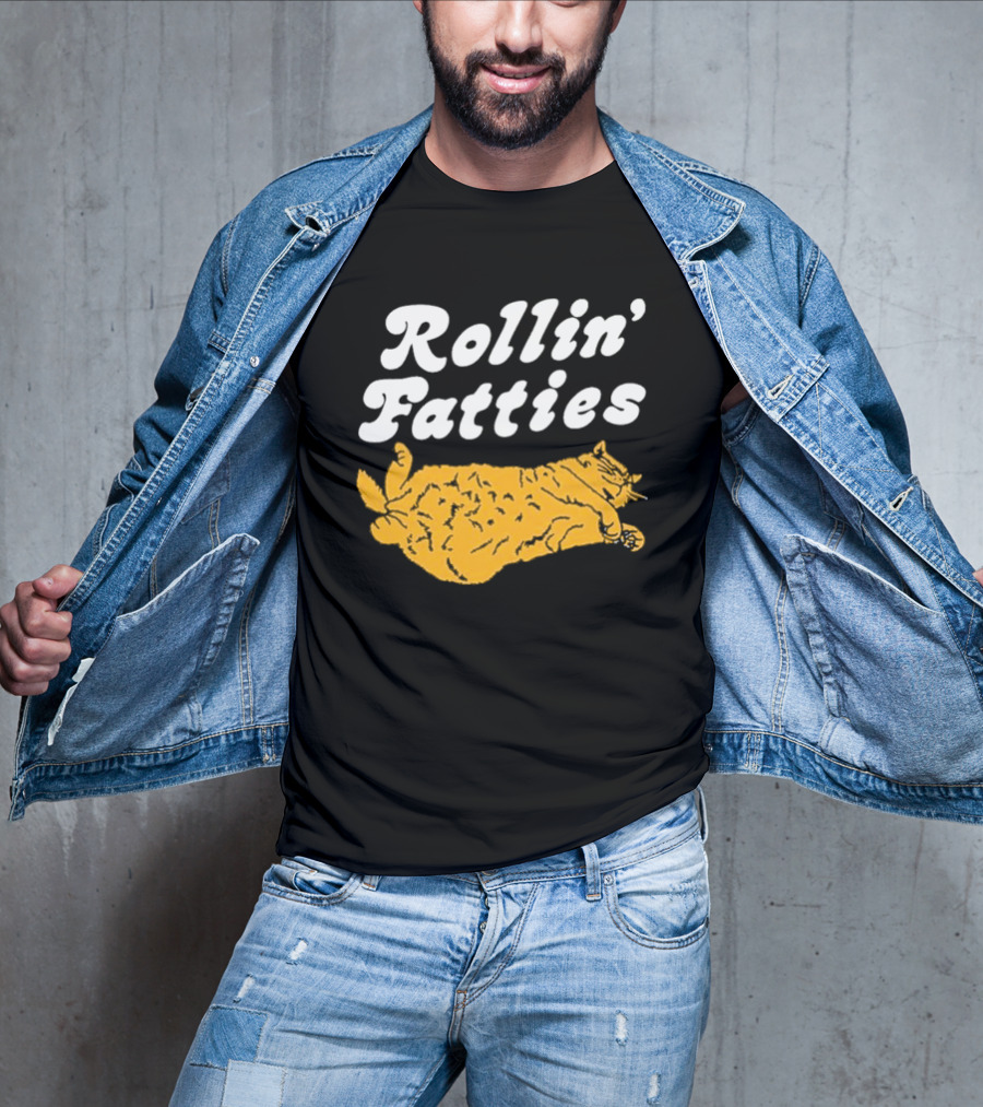 Rollin' Fatties Cat Comical Feline T-Shirt