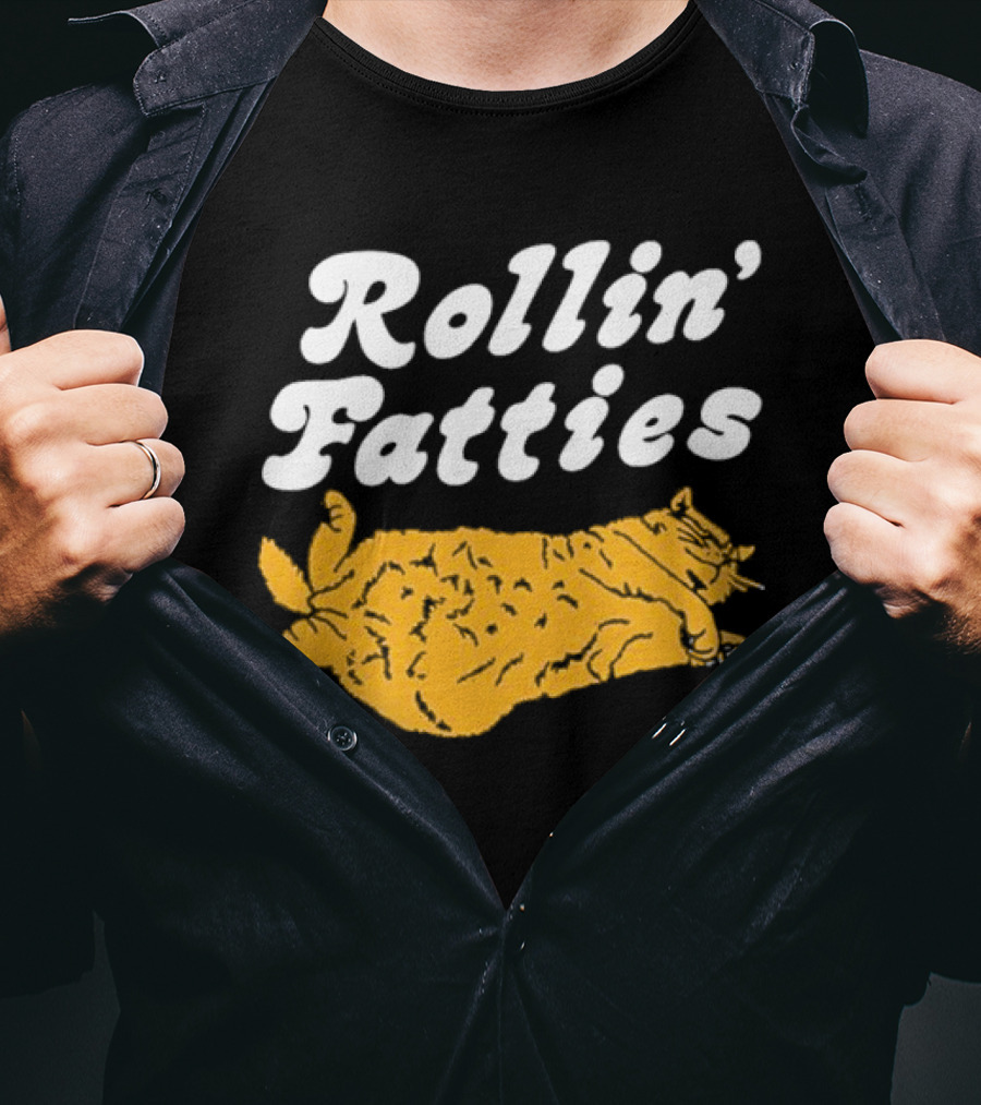 Rollin' Fatties Cat Comical Feline T-Shirt