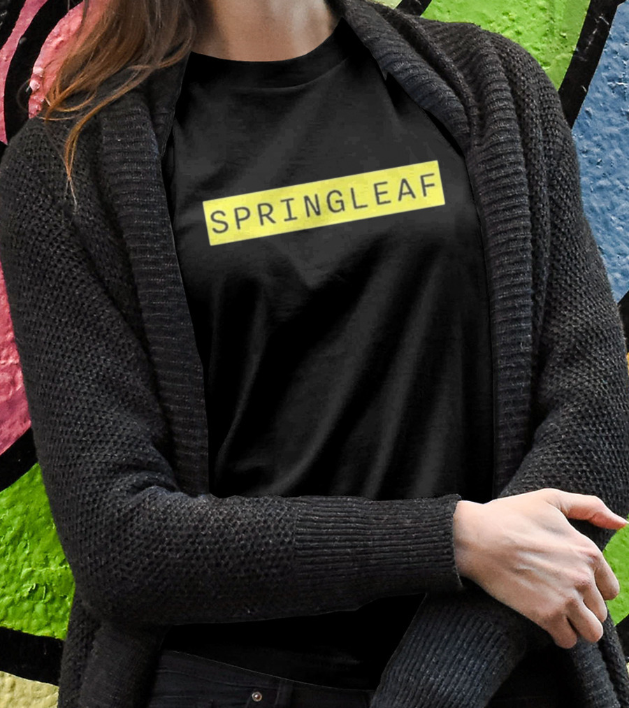 SPRINGLEAF Black And Yellow Minimalist T-Shirt