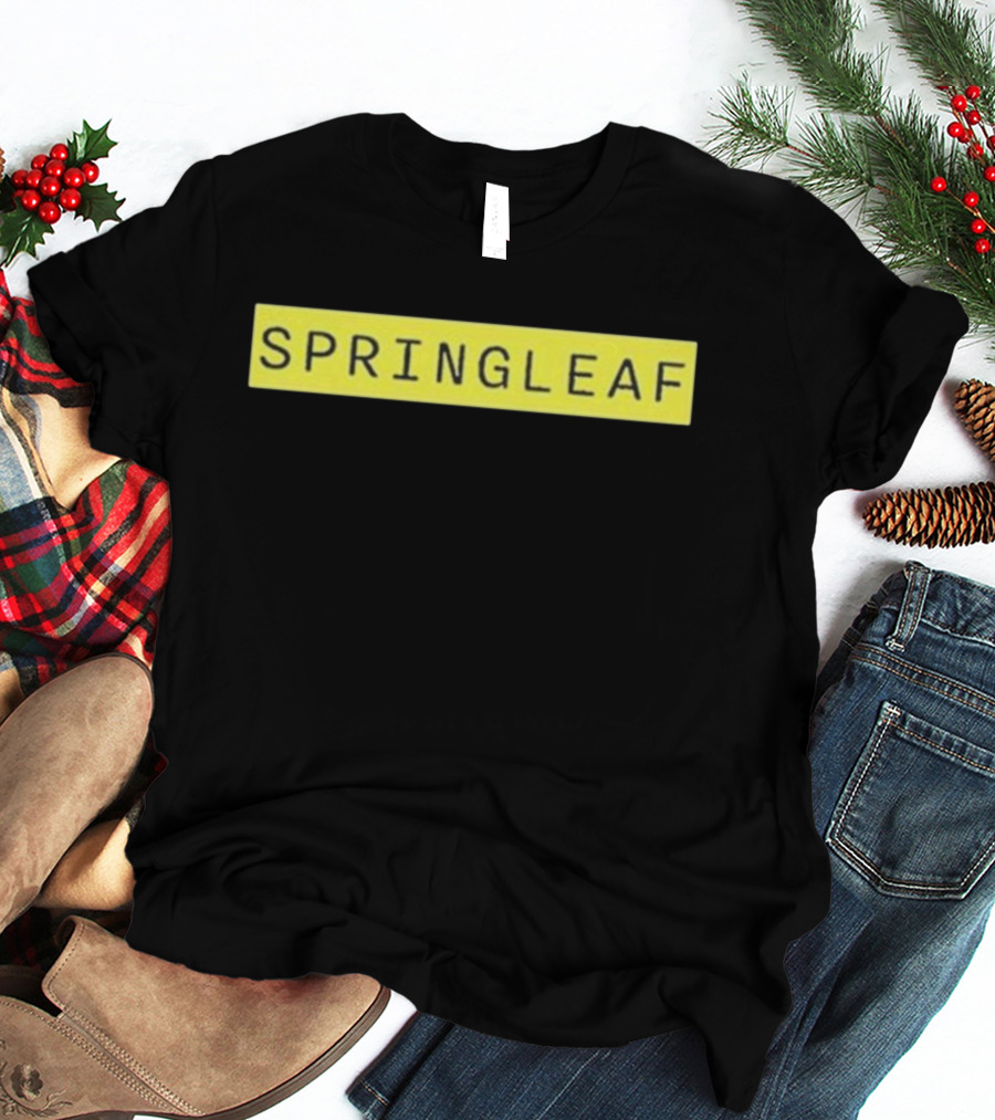 SPRINGLEAF Black And Yellow Minimalist T-Shirt